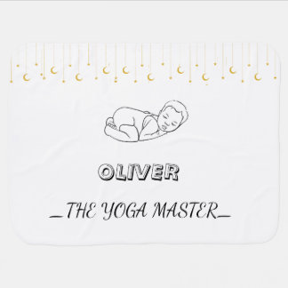 Custom Boy Yoga Master Sleeping Baby Blanket