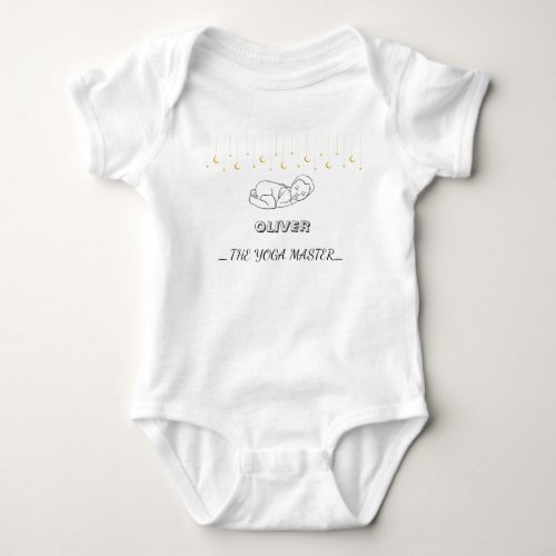 Custom Boy Yoga Master Sleeping Baby Romper