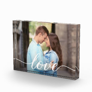 Custom boyfriend and girlfriend photo Love script Block
