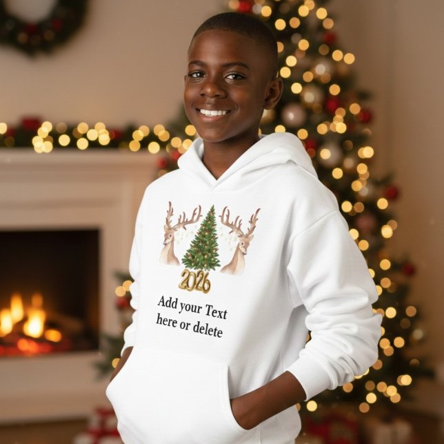 Custom Boys 2026 Reindeer Christmas  Hoodie (Creator Uploaded)