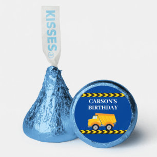 Custom Boys Birthday Party Dump Truck Blue Hershey®'s Kisses®