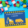 Custom Boys Construction Truck Happy Birthday Card