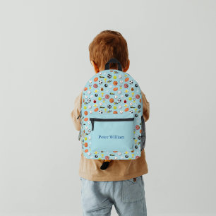 Custom Boys Cool Loves Sports Printed Backpack