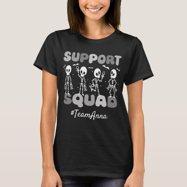 Custom Brain Tumor Support Squad Halloween Tee (Front)