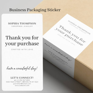 Custom Brand Company Name Minimal Jewelry Business Label