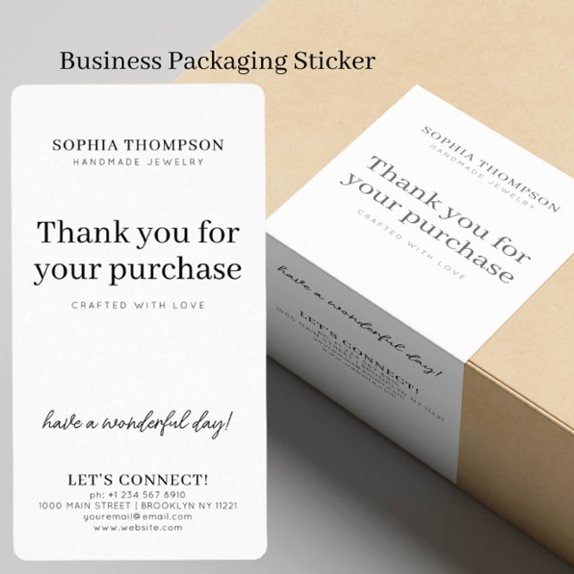 Custom Brand Company Name Minimal Jewelry Business Label (Creator Uploaded)