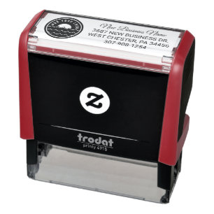 Custom Brand Logo Company Return Address Self-inking Stamp