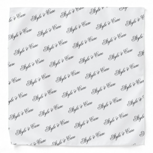 Custom Brand Name Pattern Stylish Bandana Design (Front)