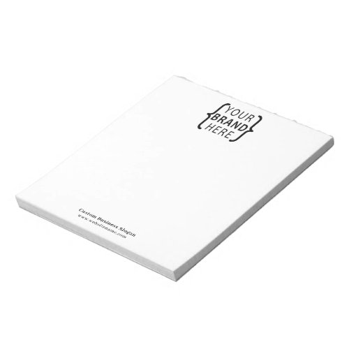 Custom Brand Or Business Company Logo Notepad