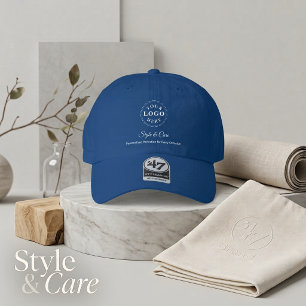 Custom Brand Text Logo Modern Royal Blue 47 Brand Hat