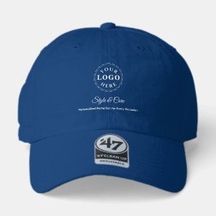 Custom Brand Text Logo Modern Royal Blue 47 Brand Hat