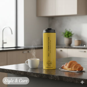 Custom Brand Thermal Tumbler Add Your Logo & Text