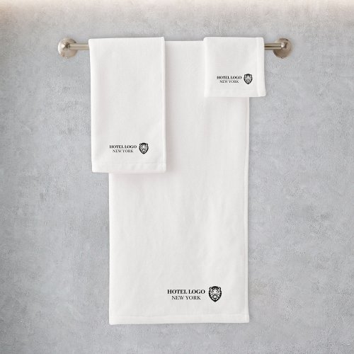 Custom Branded Airbnb Hotel Business Logo Bath Towel Set