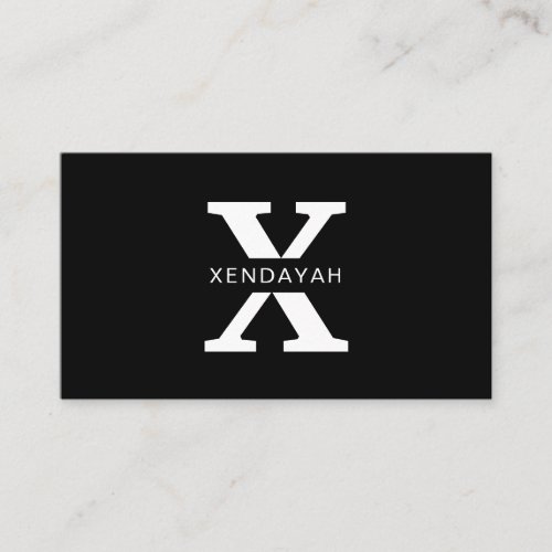 Custom Branded Black and White Minimalist Luxury Business Card