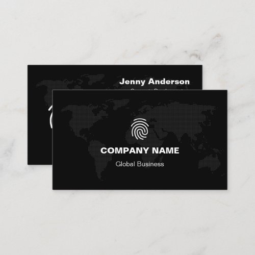 Custom Branded Black and White Simple Corporate  Business Card