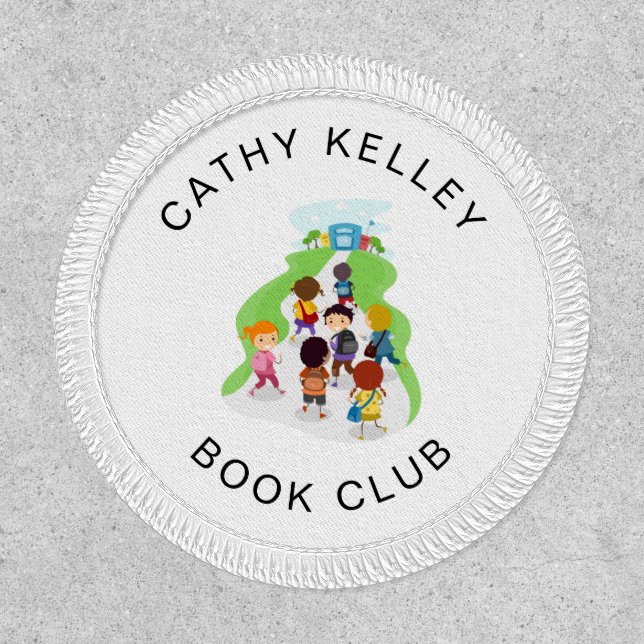 Custom Branded Book Club Name Cute Books Patch (Front)