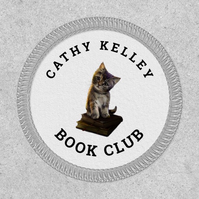 Custom Branded  Book Club Name Illustration Patch (Front)