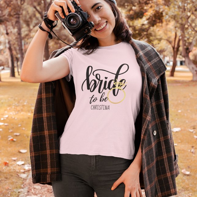 Custom Branded Bride-To-Be Bacehelorette Bridal  T-Shirt (Creator Uploaded)