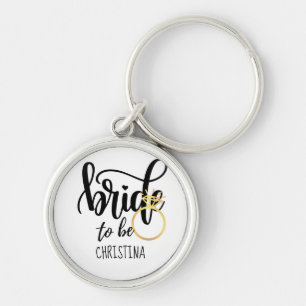 Custom Branded Bride-to-Be Bachelorette Bridal Keychain