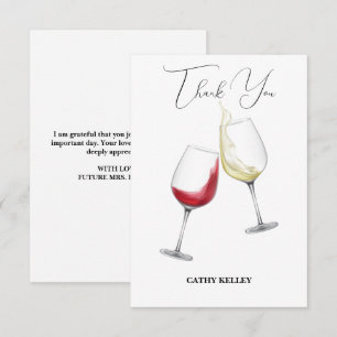 Custom Branded Brunch and Bubbly Bridal Shower Thank You Card
