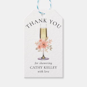 Custom Branded Bubbly and Brunch Bridal Shower Gift Tags