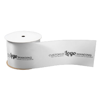 Custom Branded Business Logo Company Packaging Satin Ribbon