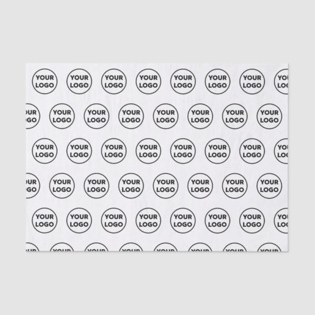 Custom Branded Business Logo Pattern on Kraft Tissue Paper (Front)