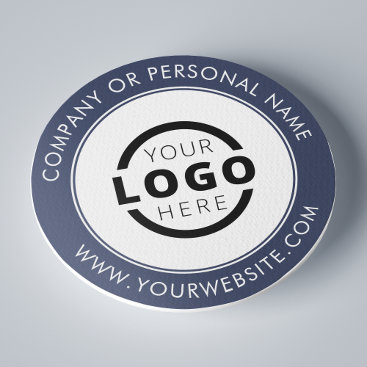 Custom Branded Business Logo Promotional Blue Round Paper Coaster
