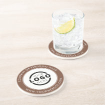 Custom Branded Business Logo Promotional Brown Coaster