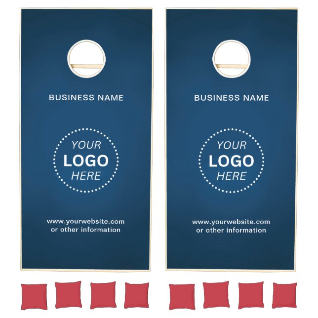Custom Branded Business Name Logo Wood Cornhole Set (Set)