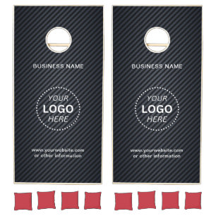 Custom Branded Business Name Logo Wood Cornhole Set