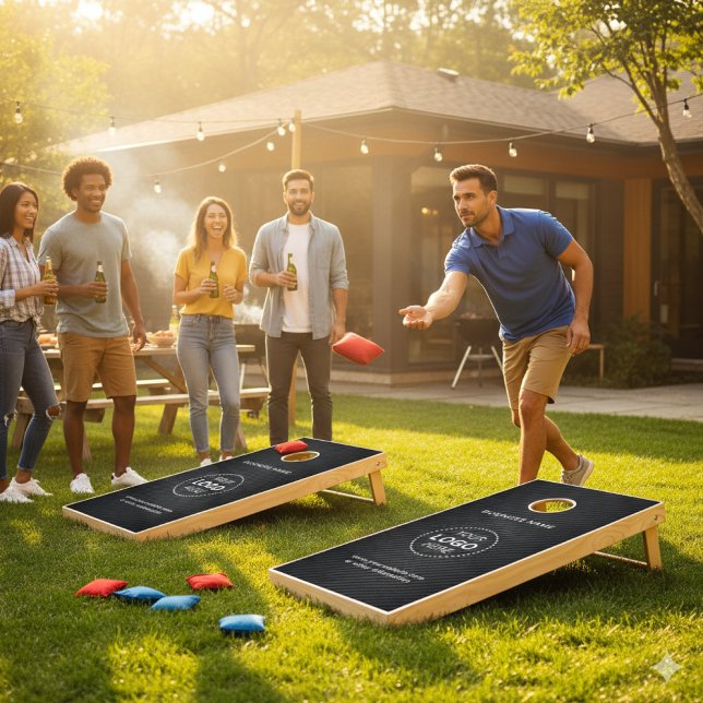 Custom Branded Business Name Logo Wood Cornhole Set (Creator Uploaded)