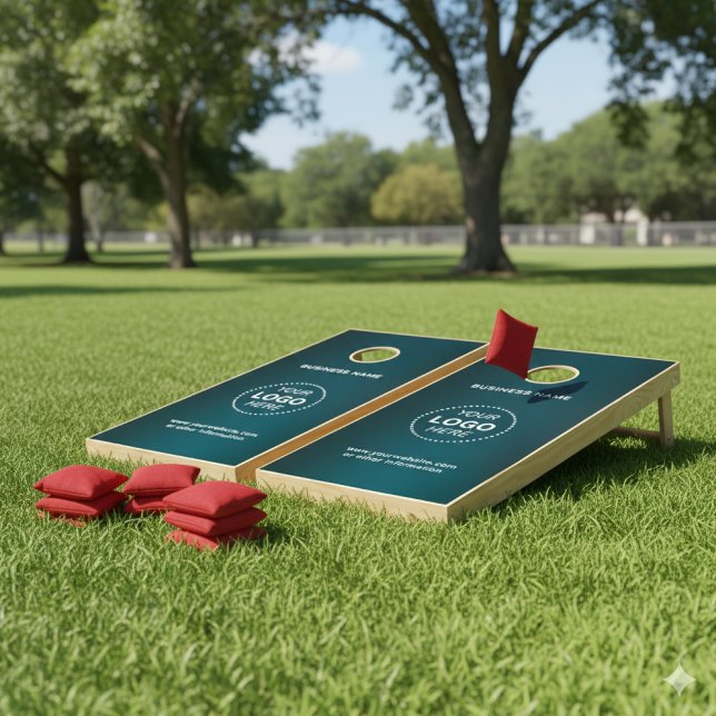 Custom Branded Business Name Logo Wood Cornhole Set (Creator Uploaded)
