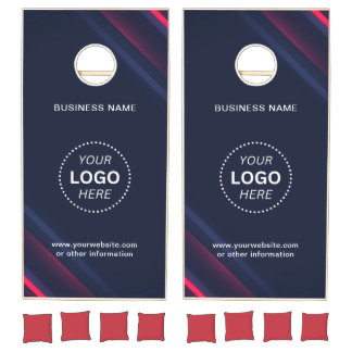 Custom Branded Business Name Logo Wood Cornhole Set