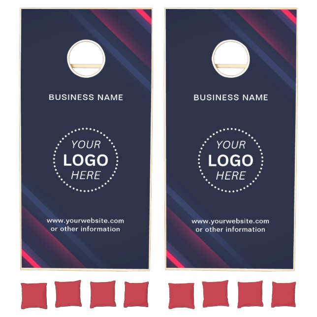 Custom Branded Business Name Logo Wood Cornhole Set (Set)