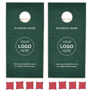 Custom Branded Business Name Logo Wood Cornhole Set