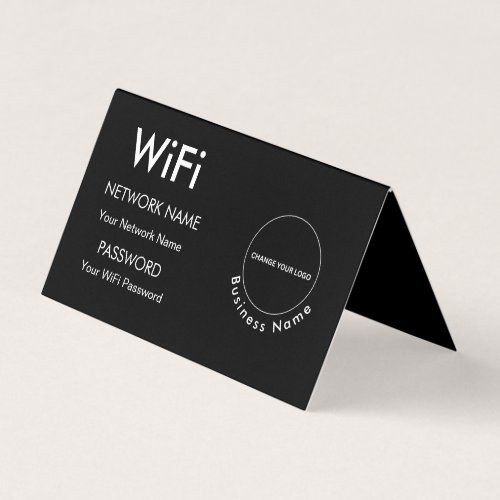 Custom Branded Business Name Wifi Details  Logo