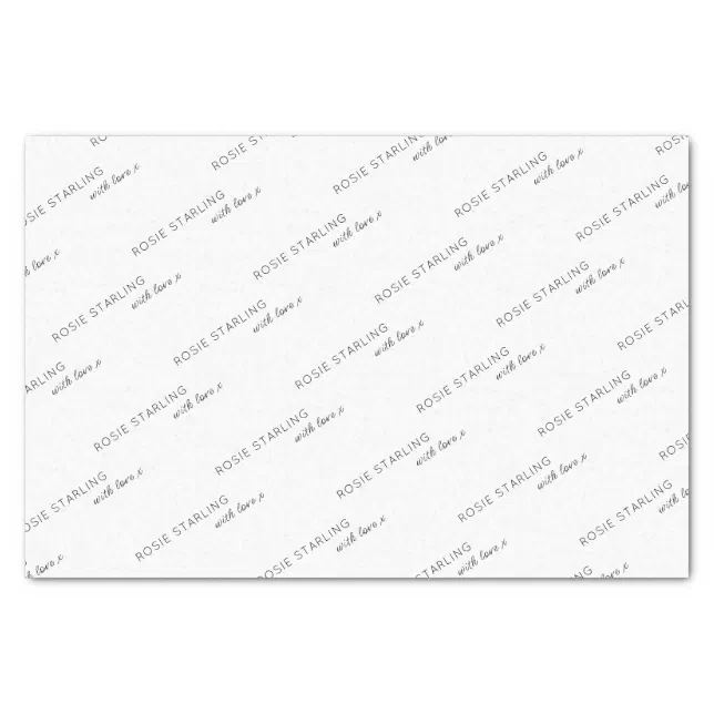 Custom Branded Business Name with Love Tissue Paper Zazzle