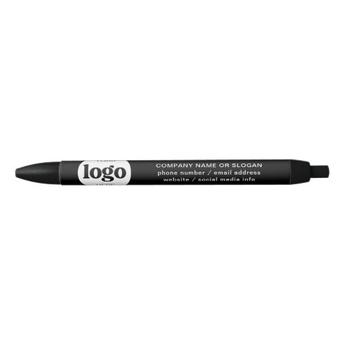 Custom Branded Company Business Logo Slogan Black Ink Pen