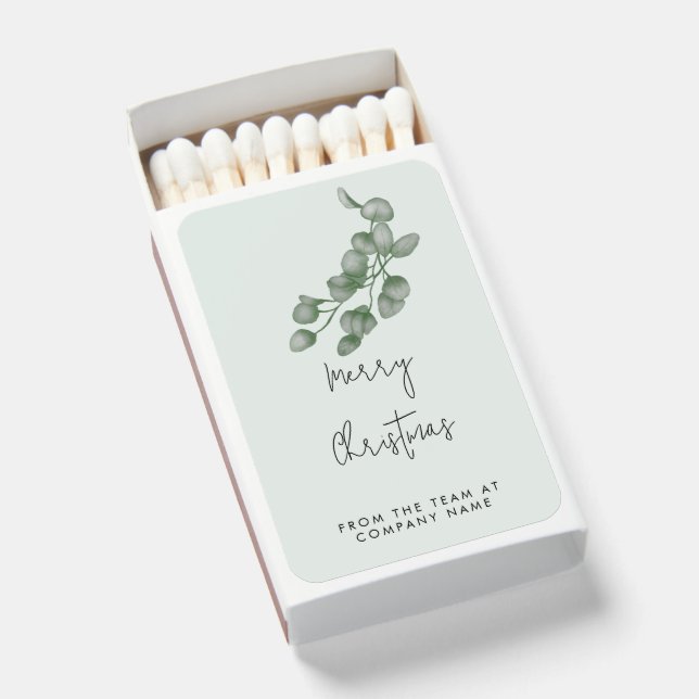 Custom Branded Company Logo Merry Christmas Matchboxes (Front Open)