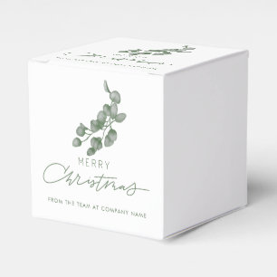 Custom Branded Company Name Merry Christmas Favor Boxes