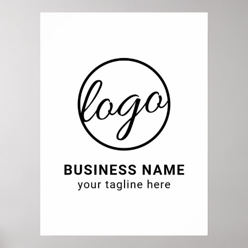 Custom Branded Company Simple Business Logo Poster