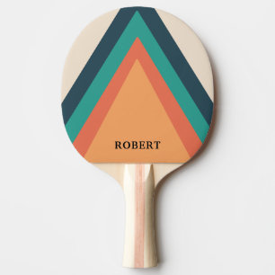 Custom Branded Cool Stylish Retro Stripes Ping Pong Paddle