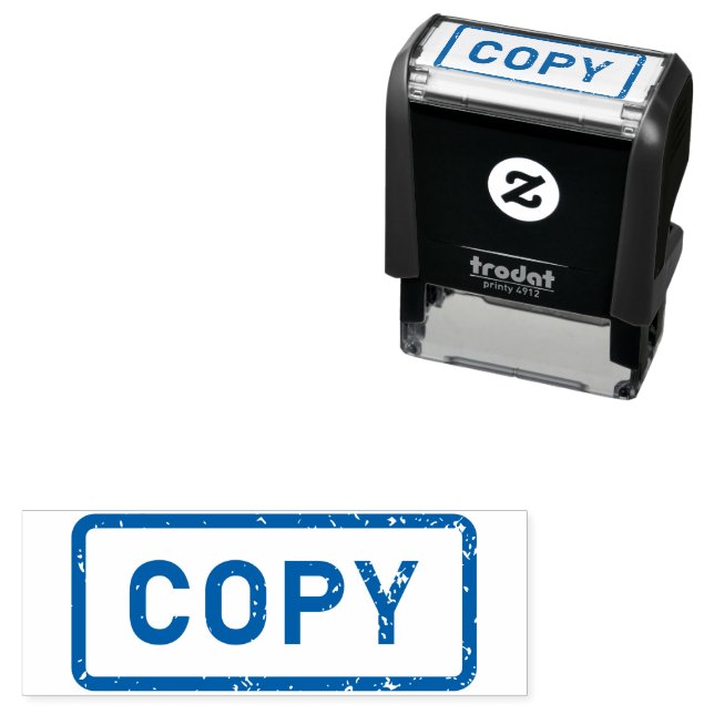Custom Branded COPY Basic Office or Business Bank Self-inking Stamp (In Situ)