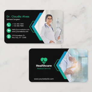Custom Branded Creative Modern Medical Service Business Card