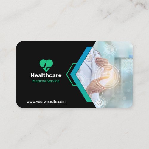 Custom Branded Creative Modern Medical Service Business Card