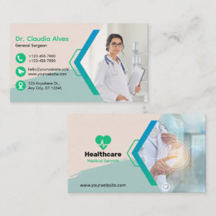 Custom Branded Creative Modern Medical Service Business Card