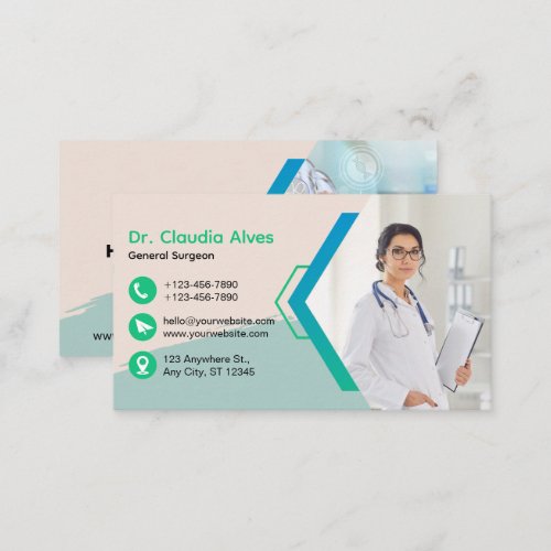 Custom Branded Creative Modern Medical Service Business Card