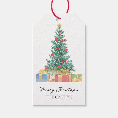 Custom Branded Elegant Merry Christmas Favor  Gift Tags