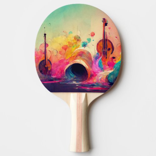 Custom Branded Elevate Experience with Watercolor  Ping Pong Paddle